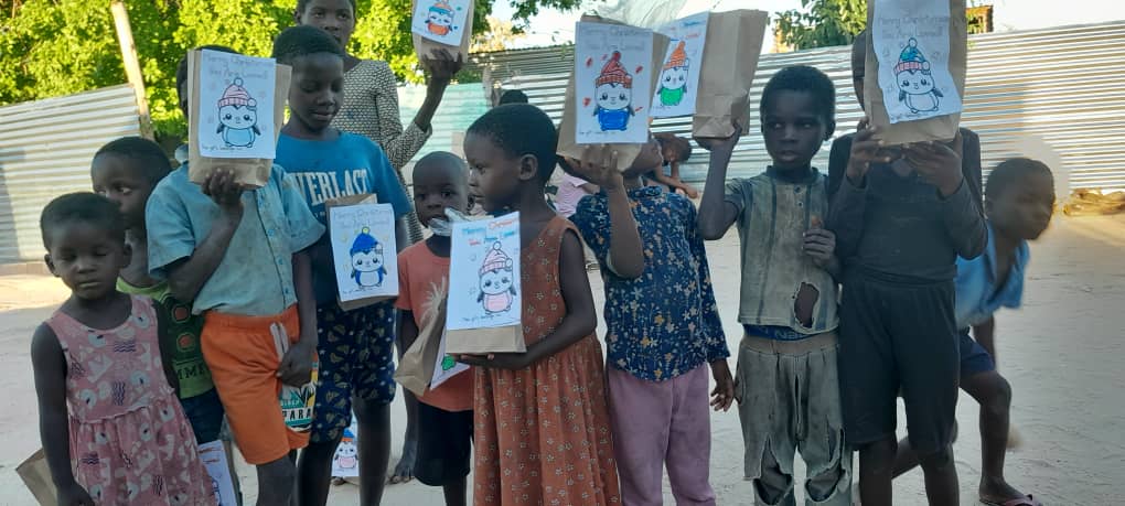 Neighbors together with smiles